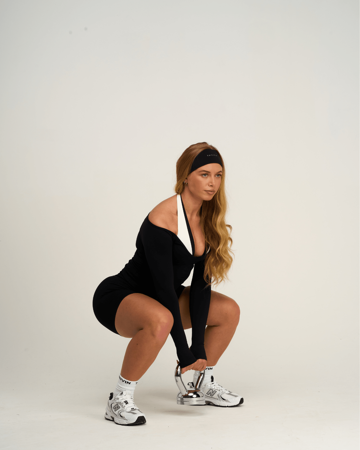 The Essential Collection Chrome Logo Headband | Night Black