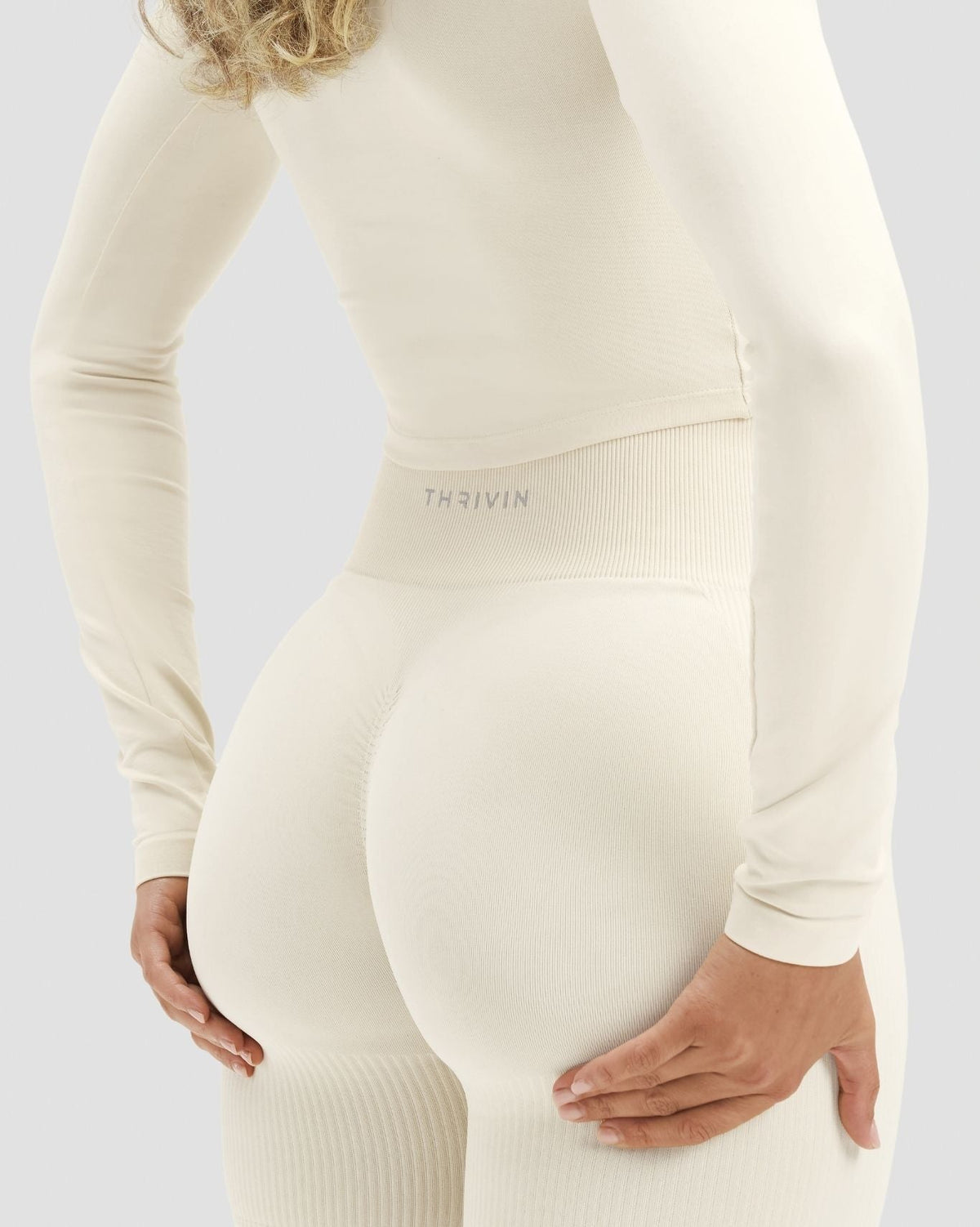 Elevate™ Sculpting High Waist Scrunch Shorts | Cream