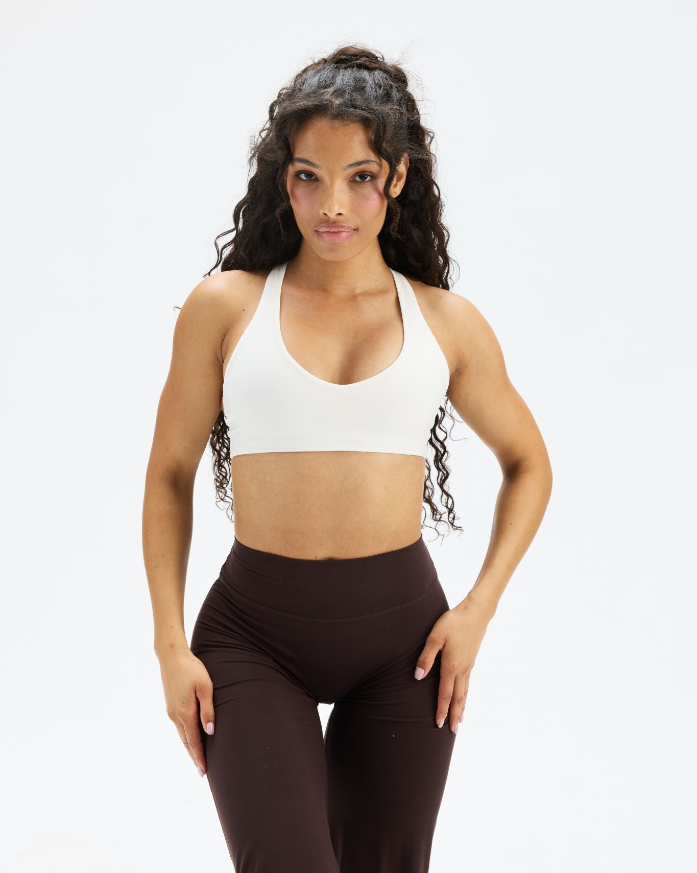 Essence Racer Back Sports Bra | Cream