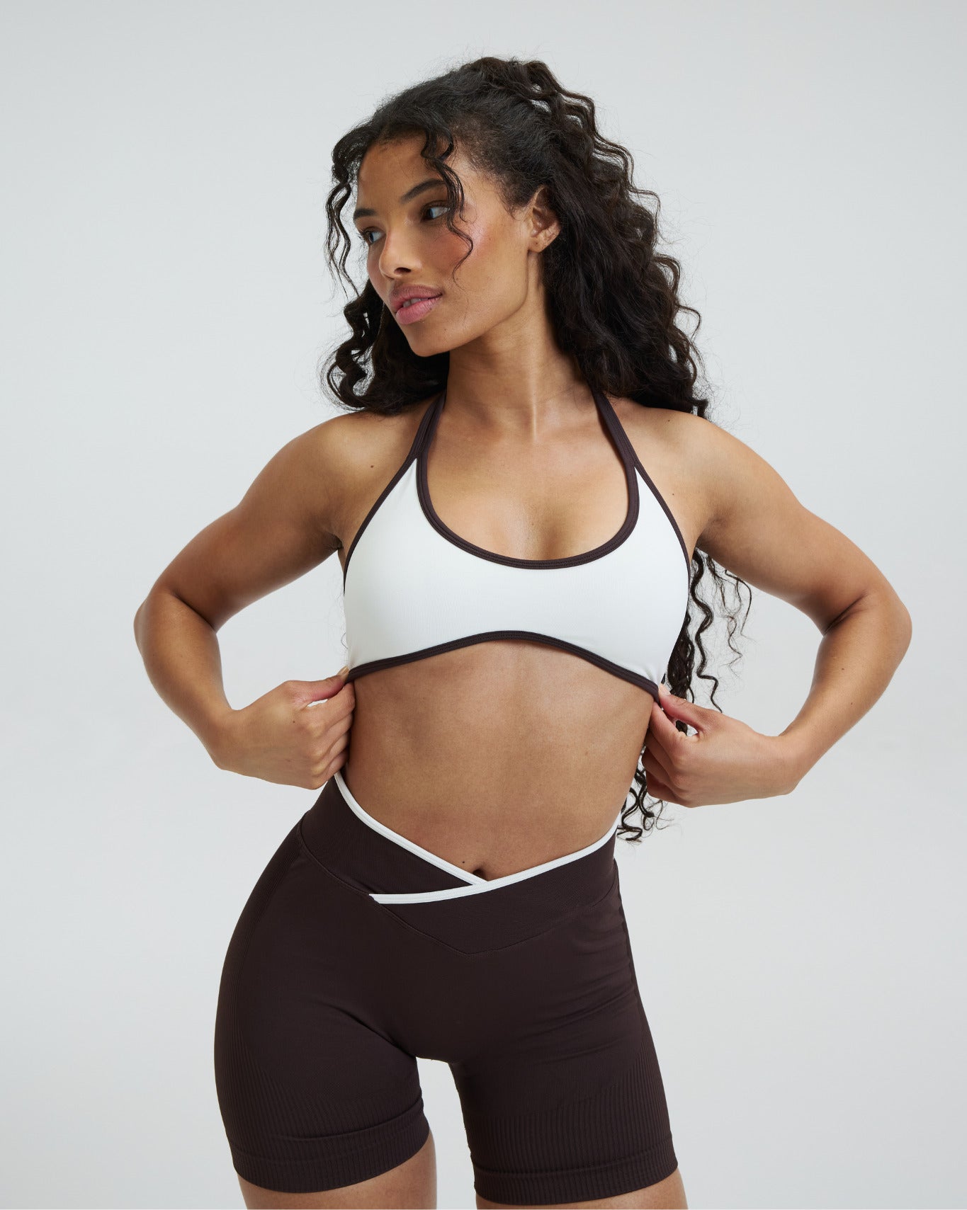 Elevate™ Outline Halterneck Bra | Cream