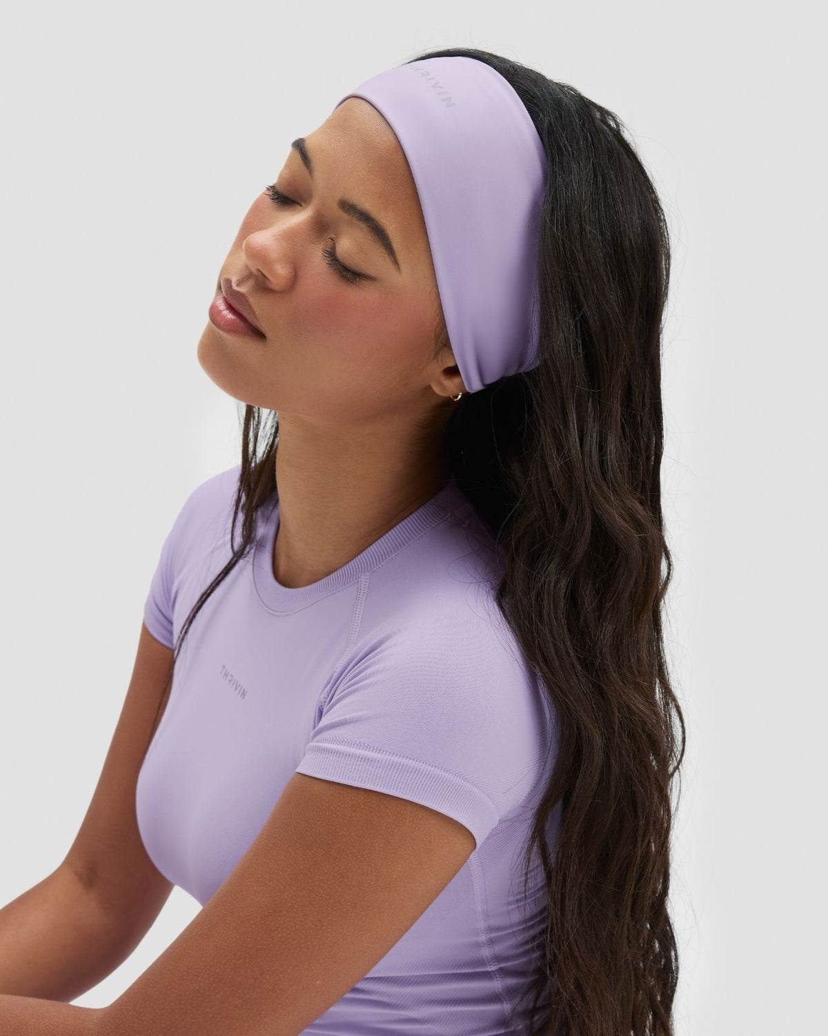 The Essential Collection Chrome Logo Headband | Lilac