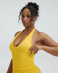 Elevate™ Sculpting Seamless Halterneck Top | Banana