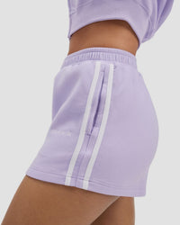 Essential Jersey Stripe Shorts | Lilac