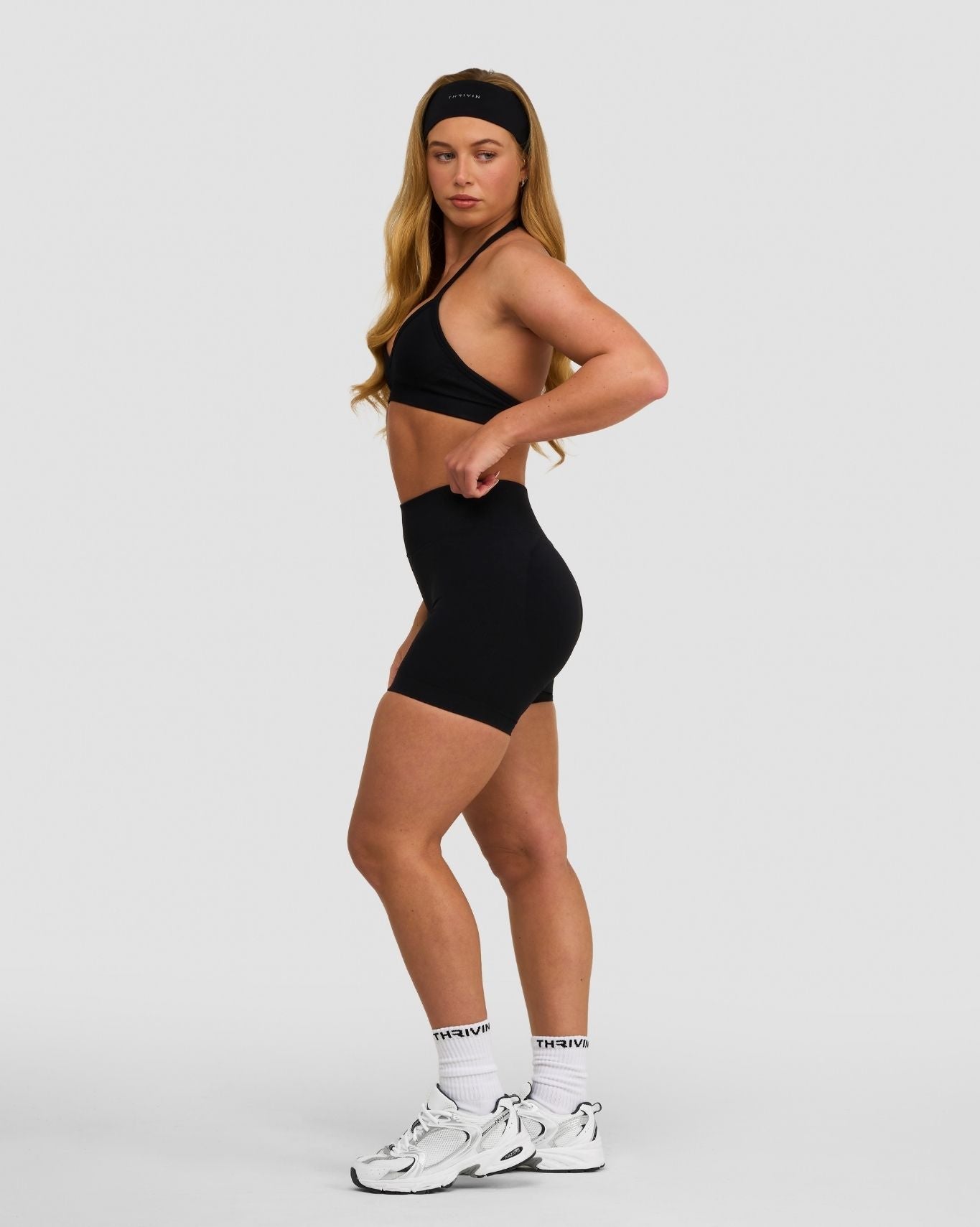 Elevate™ Sculpting Seamless Adjustable Halter Bra | Night Black