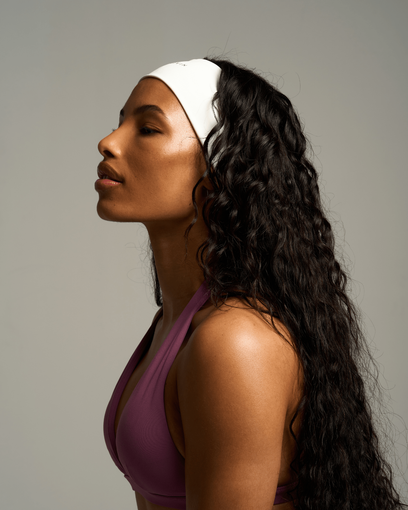 The Essential Collection Chrome Logo Headband | Cream