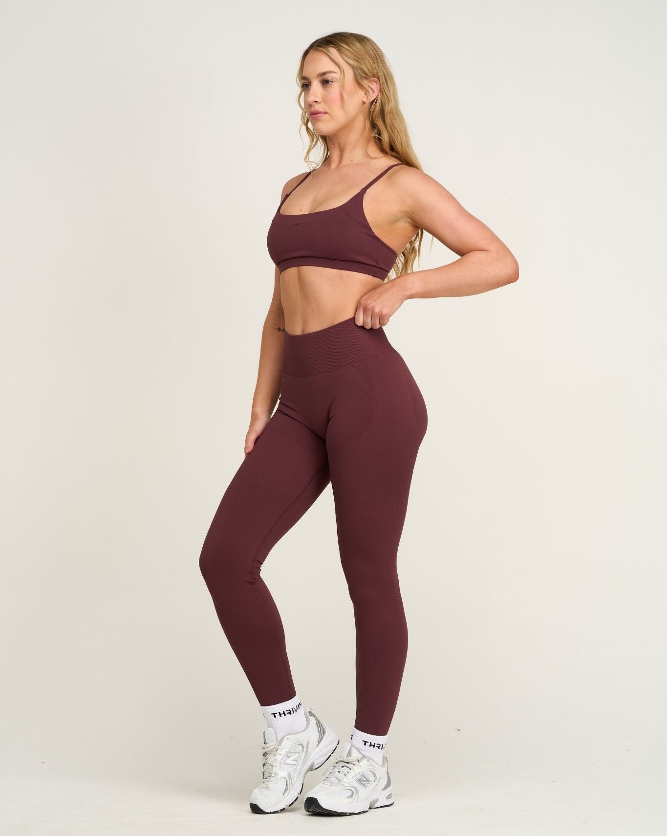 Elevate™ Sculpting High Waist Scrunch Leggings | Dark Mauve