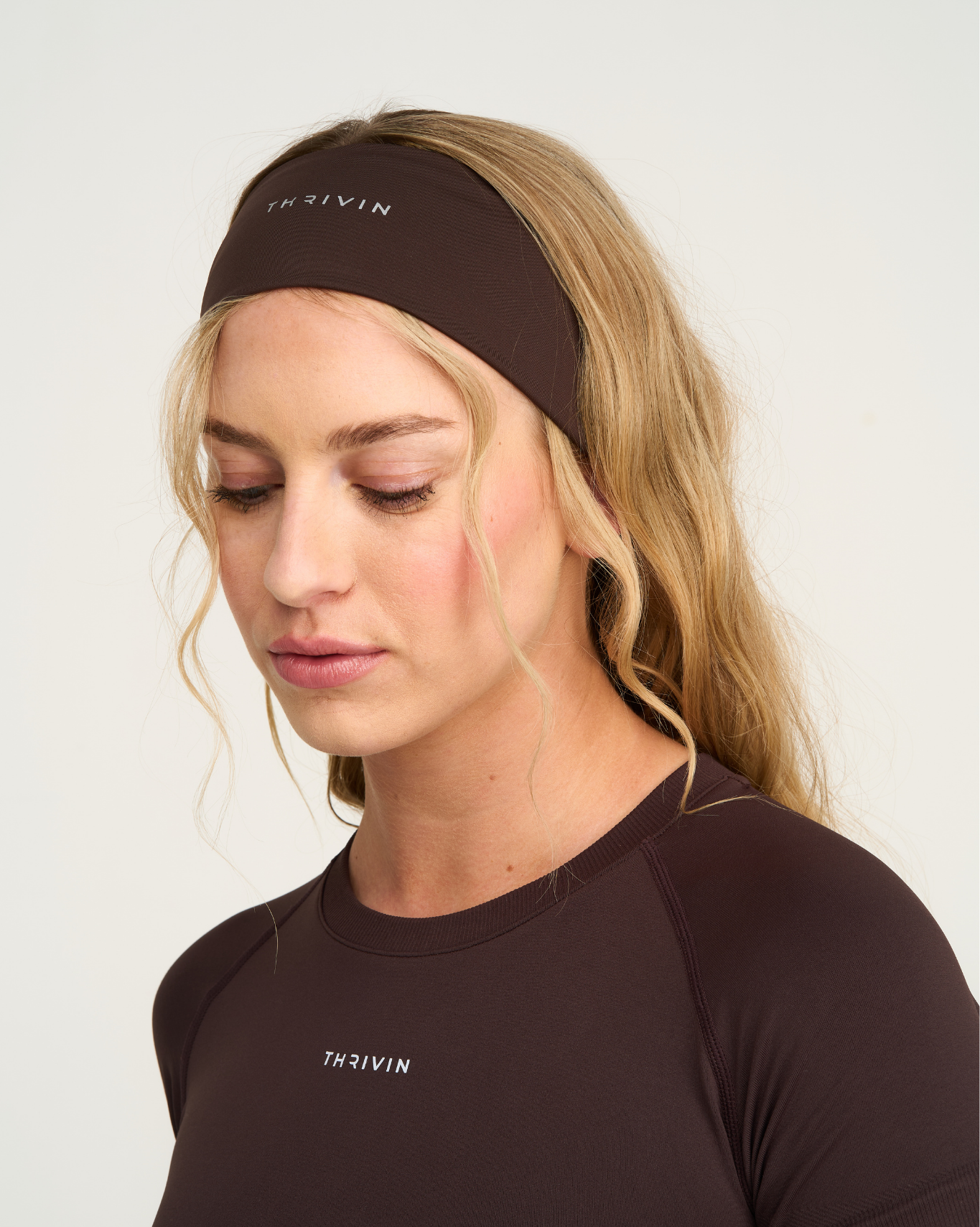 The Essential Collection Chrome Logo Headband | Coffee