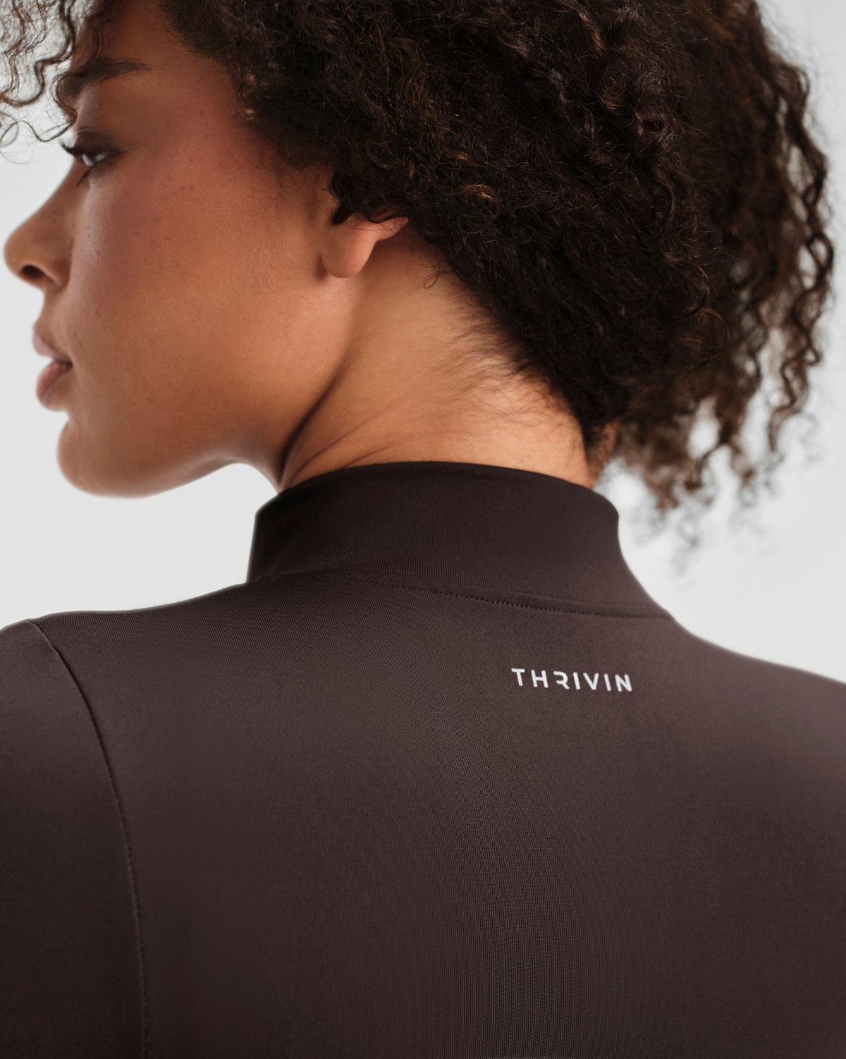 Elevate™ Compression Long Sleeve Jacket | Coffee