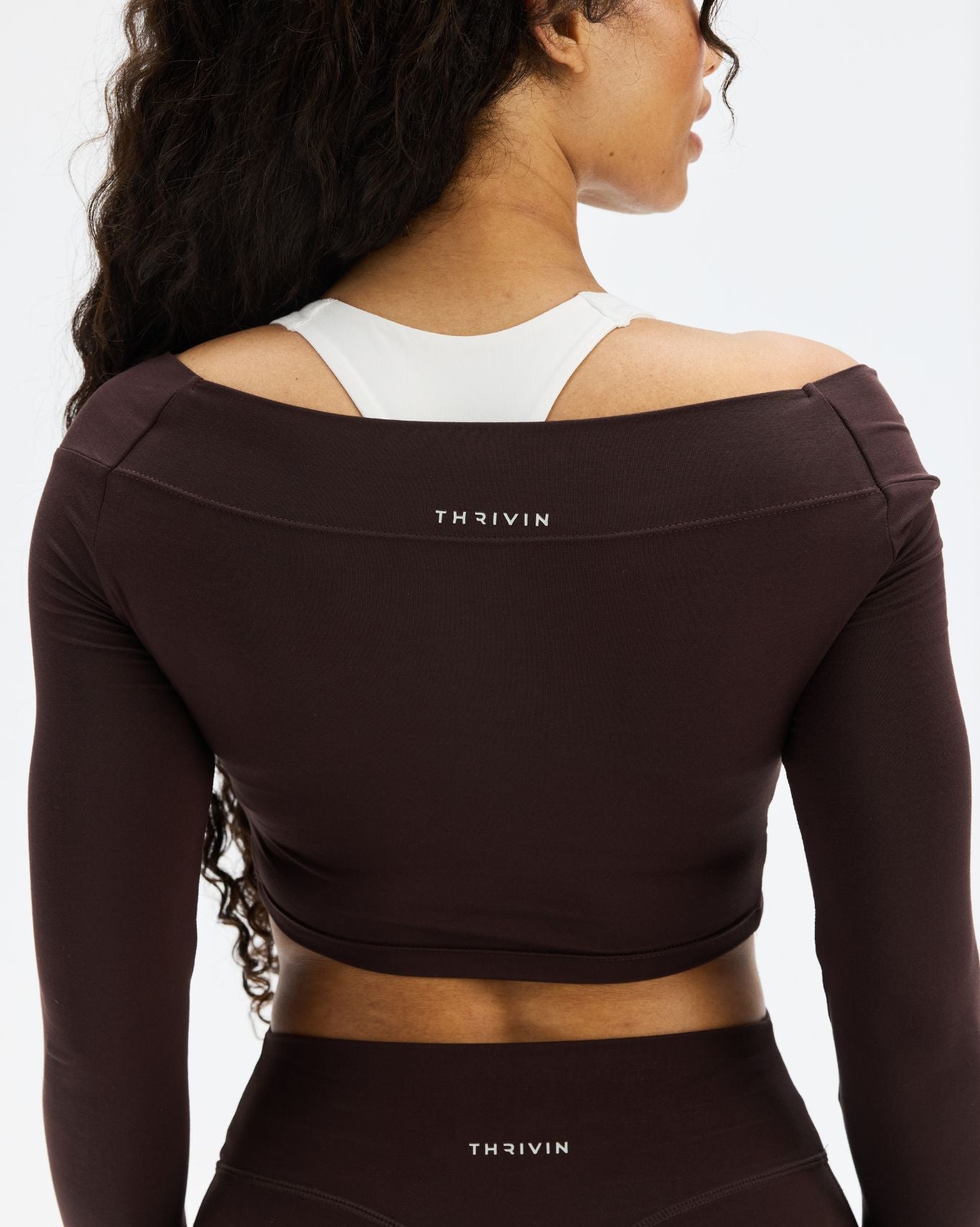 Essence Twist Knot Long Sleeve Top | Coffee