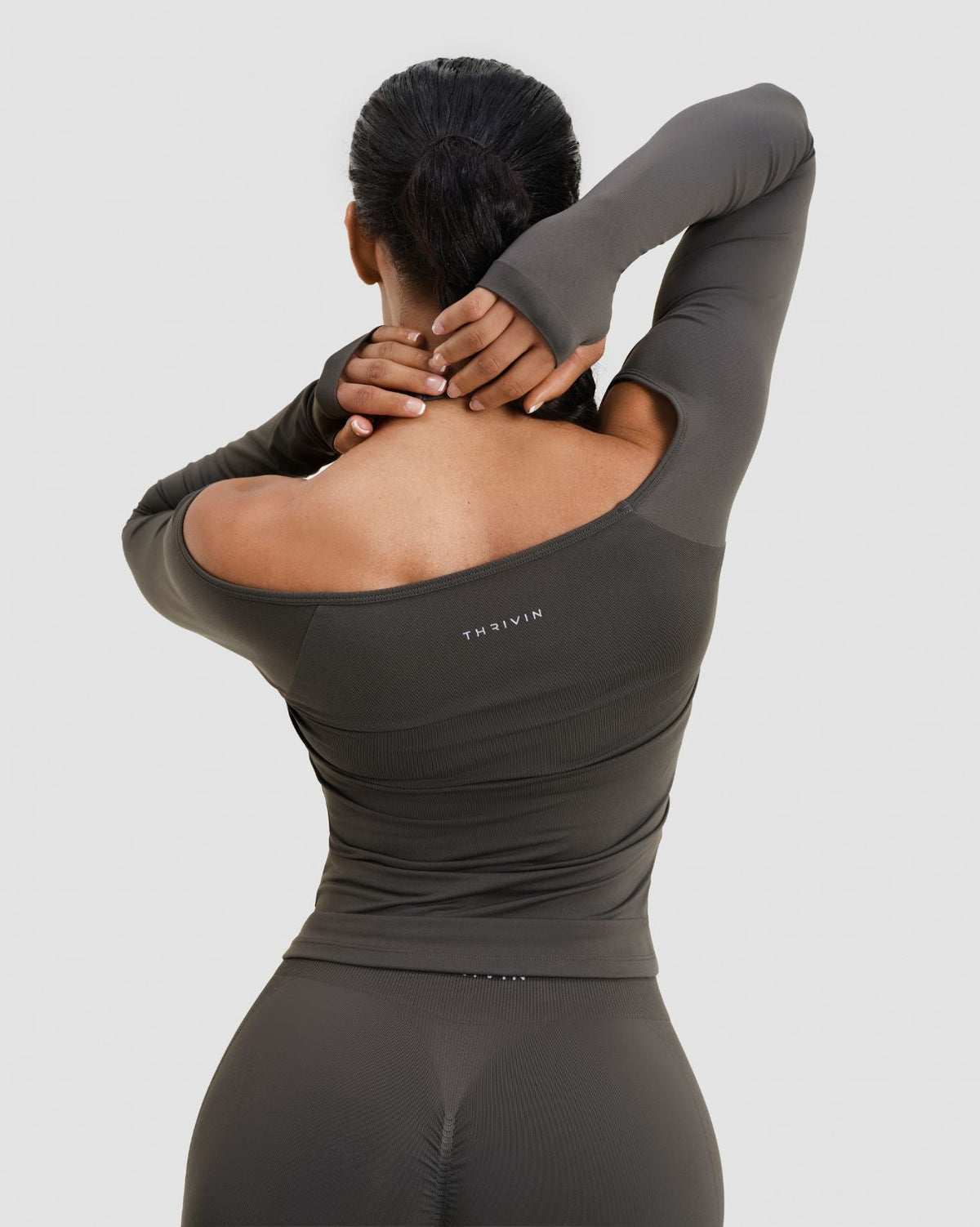 Elevate™ Sculpting Seamless V-Neck Top | Olive Green