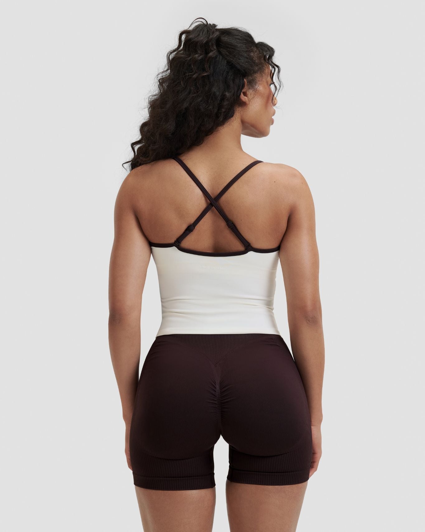 Elevate™ Outline Cross Back Tank Top | Cream