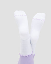 THRIVIN Frill Ruffle Socks | Lilac