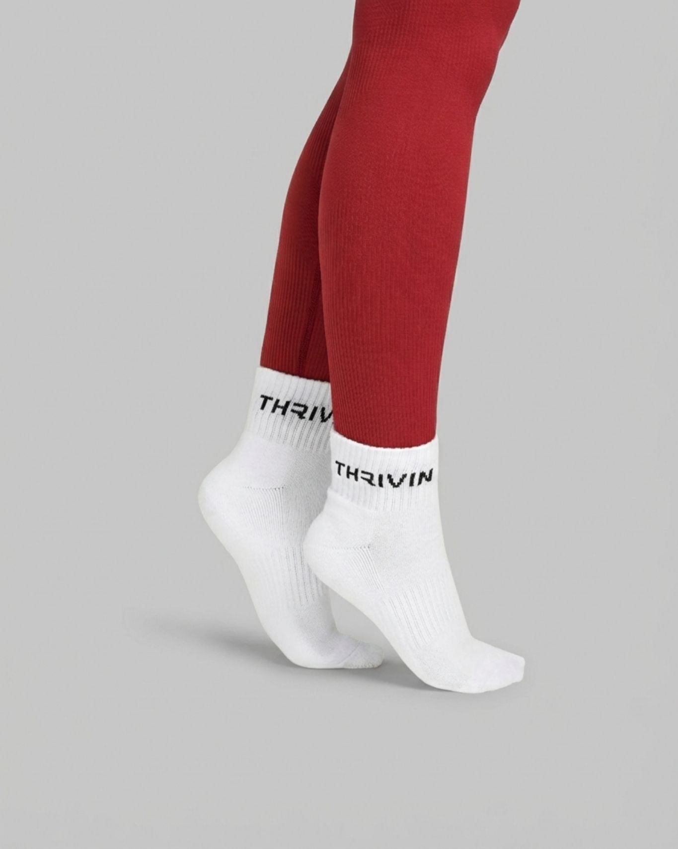 THRIVIN Silk Socks | White
