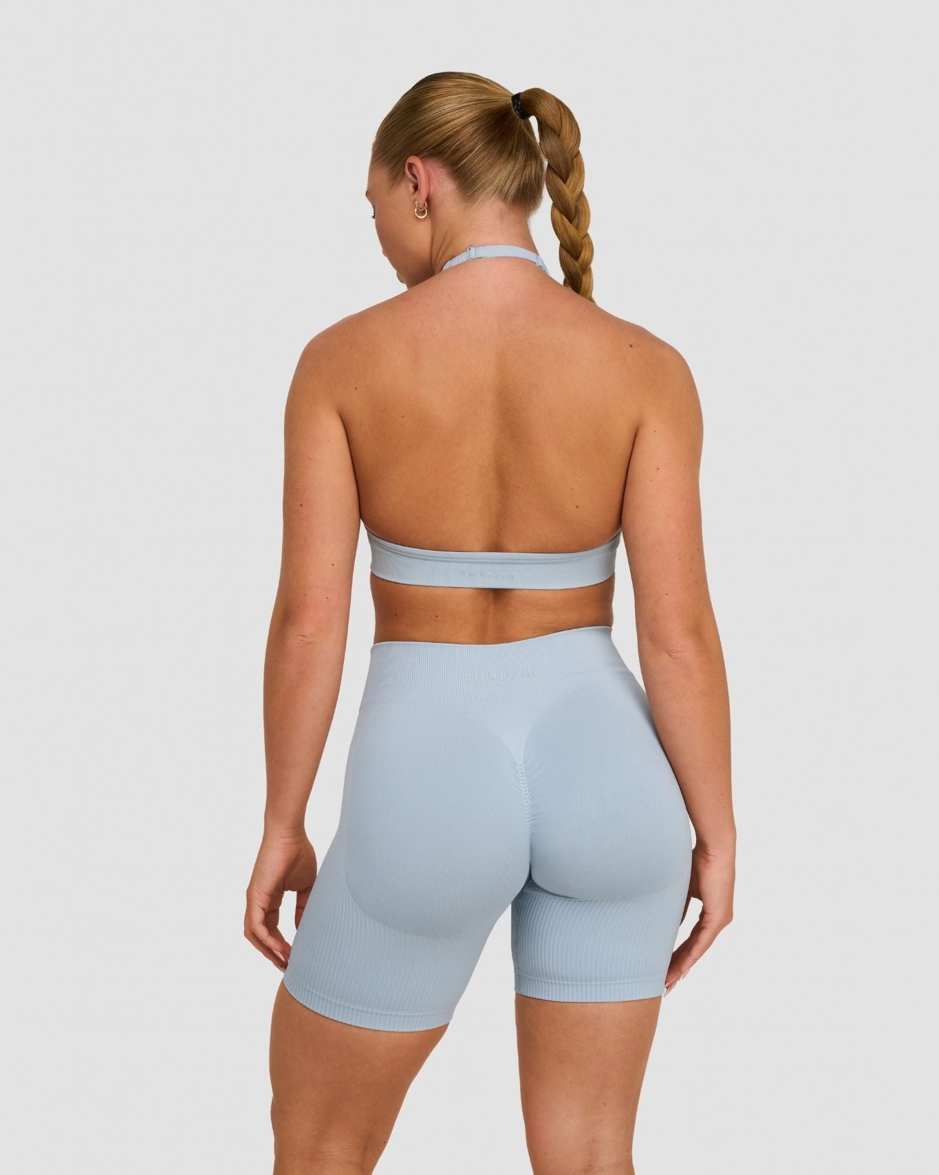 Elevate™ Sculpting Seamless Adjustable Halter Bra | Blue Haze