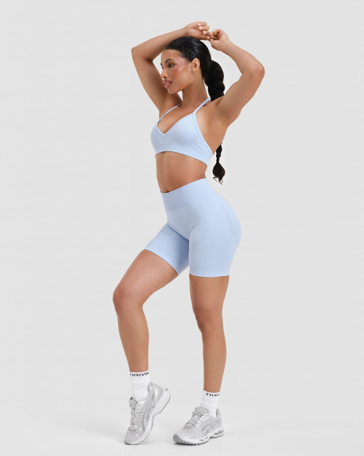 Elevate™ Sculpting Mid Waist Scrunch Shorts | Ice Blue