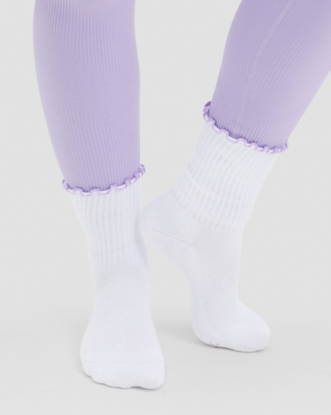THRIVIN Frill Ruffle Socks | Lilac
