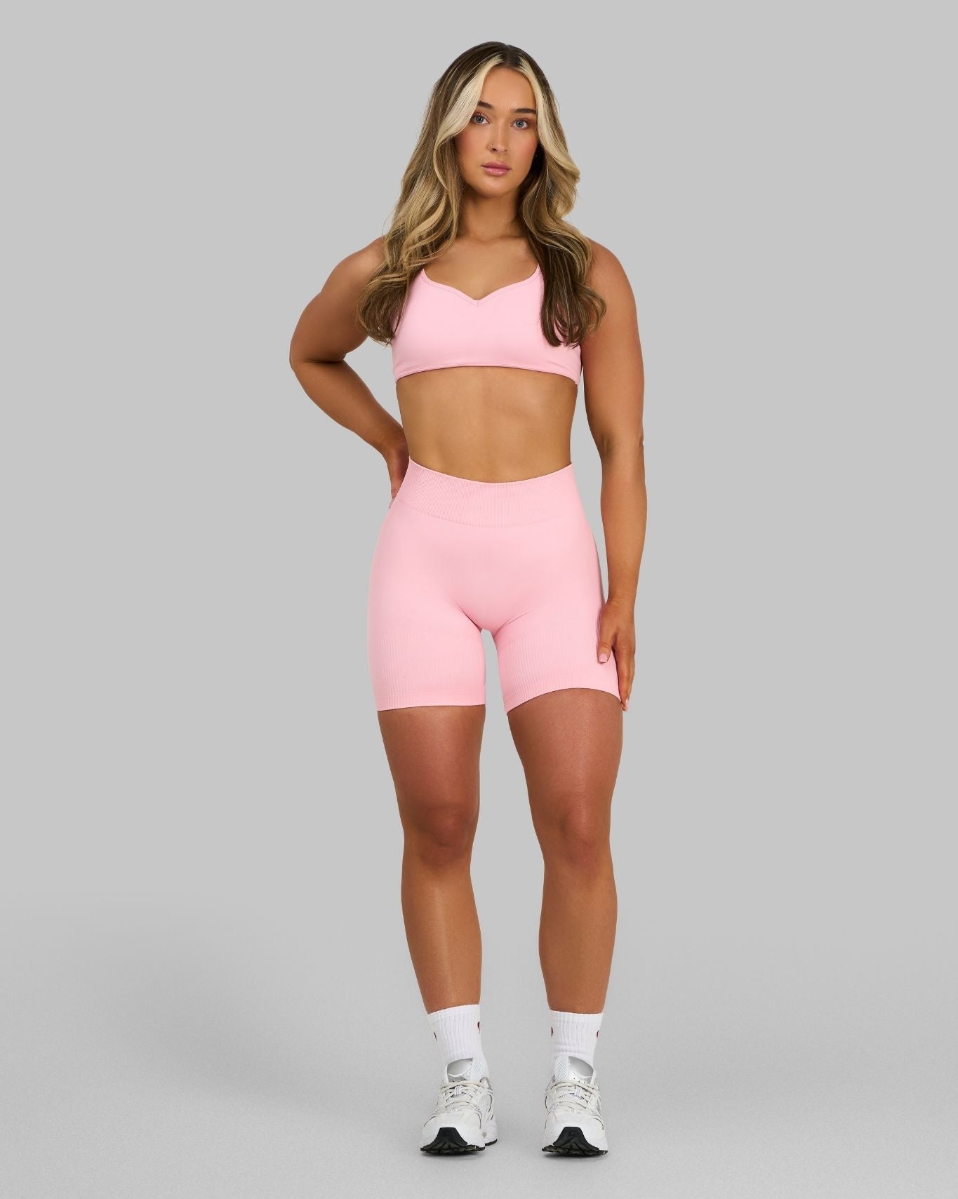 Elevate™ Sculpting Mid Waist Scrunch Shorts | Cotton Pink