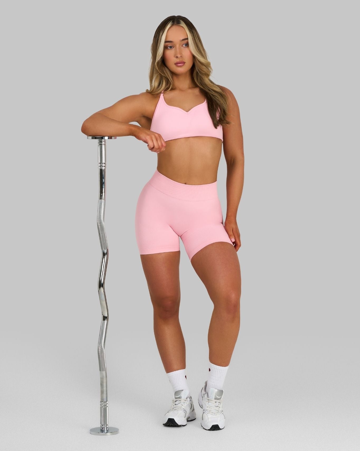 Elevate™ Sculpting Mid Waist Scrunch Shorts | Cotton Pink