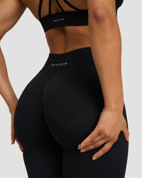 Elevate™ Sculpting Mid V-Waist Flare Leggings | Night Black