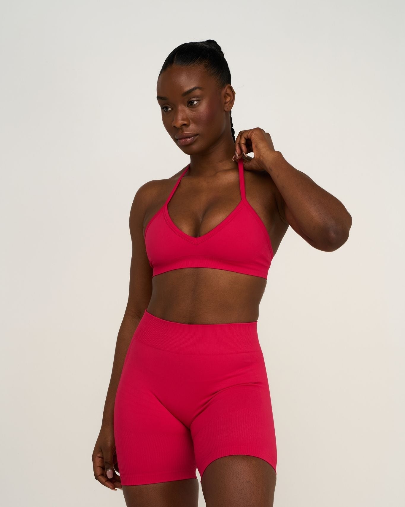 Elevate™ Sculpting Seamless Adjustable Halter Bra | Strawberry