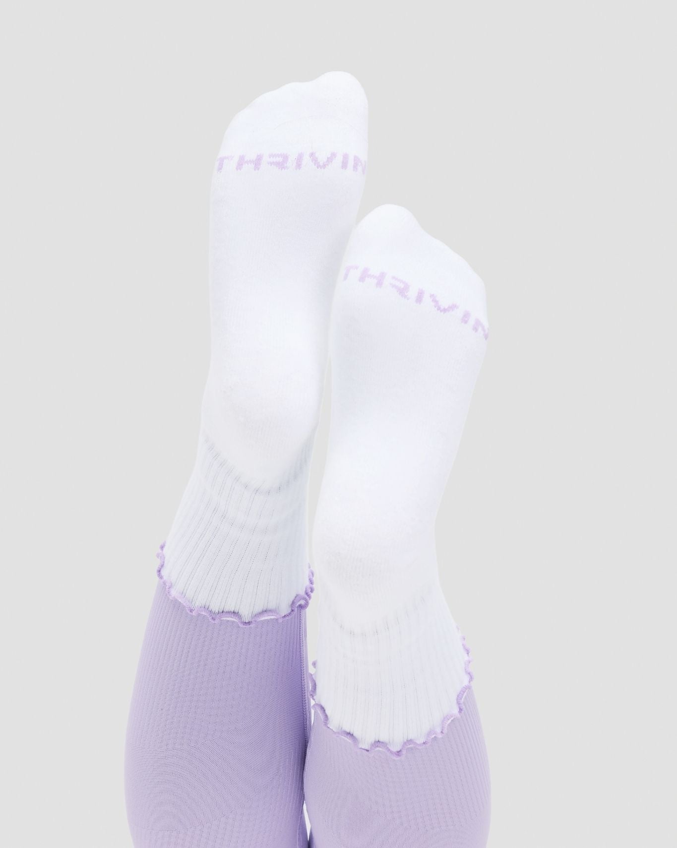 THRIVIN Frill Ruffle Socks | Lilac