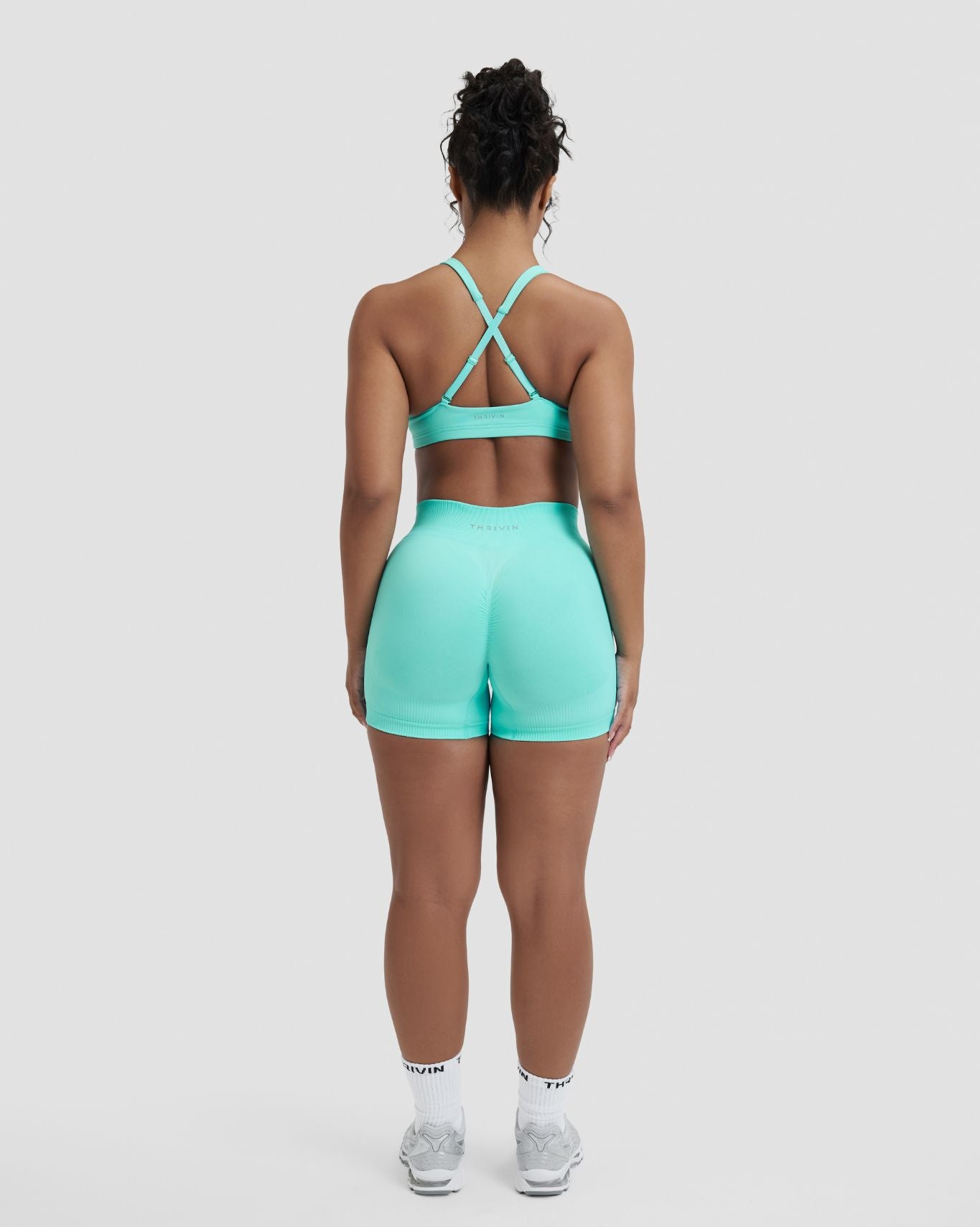 Elevate™ Sculpting Mid Waist Scrunch Shorter Shorts | Clear Tides