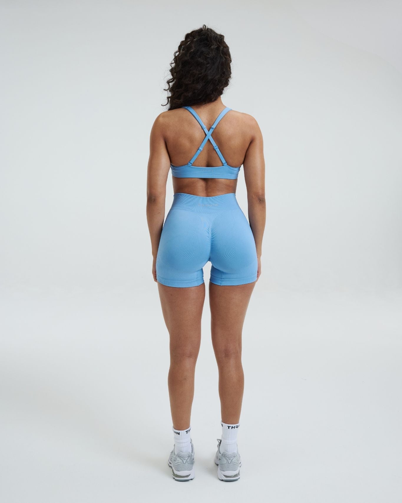 Elevate™ Sculpting Mid Waist Scrunch Shorter Shorts | Endless Sky