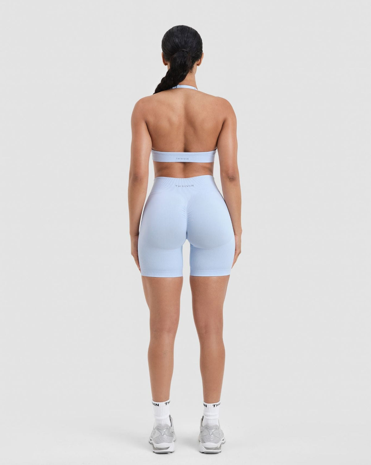 Elevate™ Sculpting Mid Waist Scrunch Shorts | Ice Blue