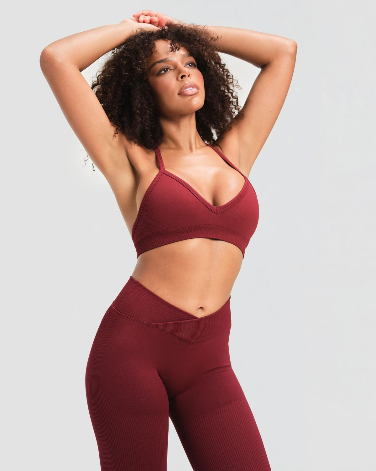 Elevate™ Sculpting Seamless Adjustable Halter Bra | Fine Wine