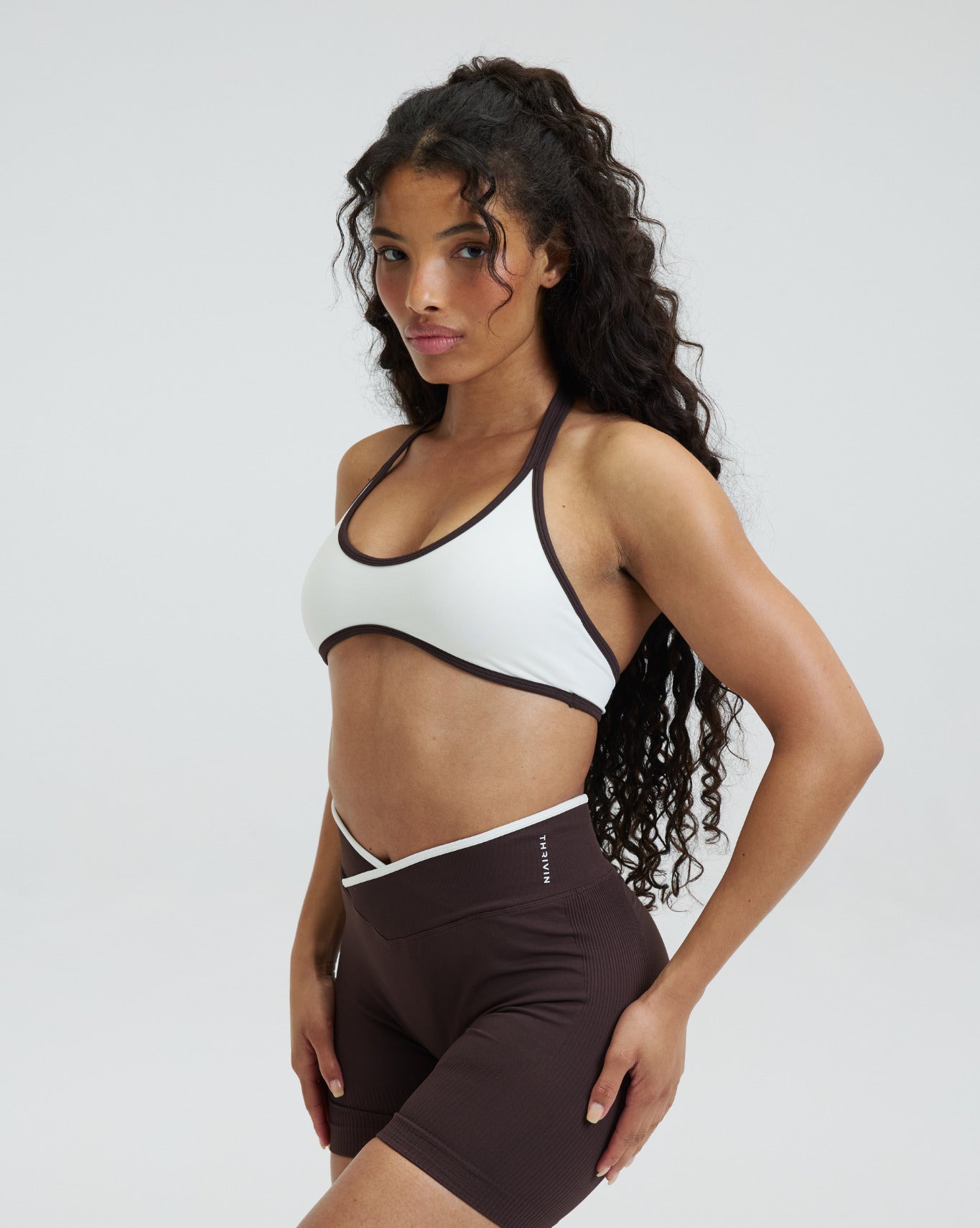Elevate™ Outline Halterneck Bra | Cream
