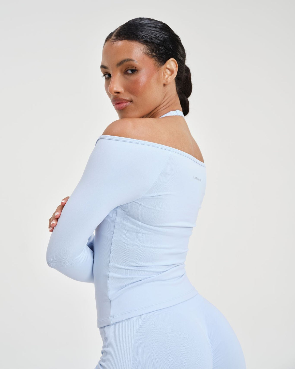 Elevate™ Sculpting Seamless V-Neck Top | Ice Blue