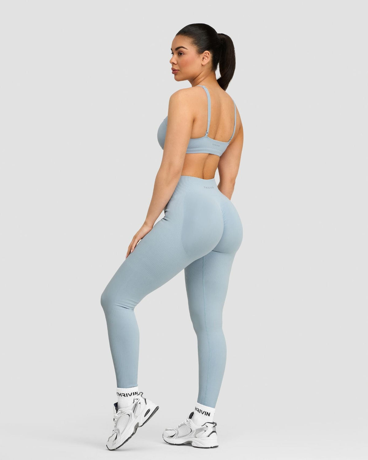 Elevate™ Sculpting Mid Waist Scrunch Leggings | Blue Haze