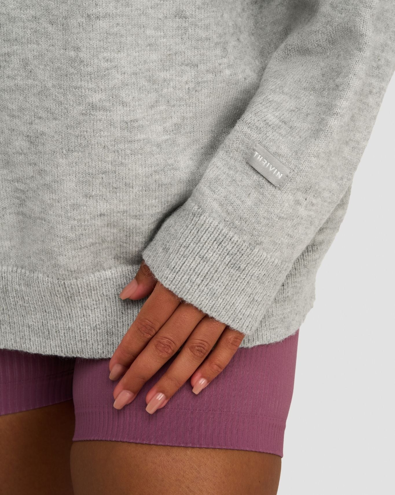 The Essential Collection Off The Shoulder Wool Blend Sweater | Grey Melange
