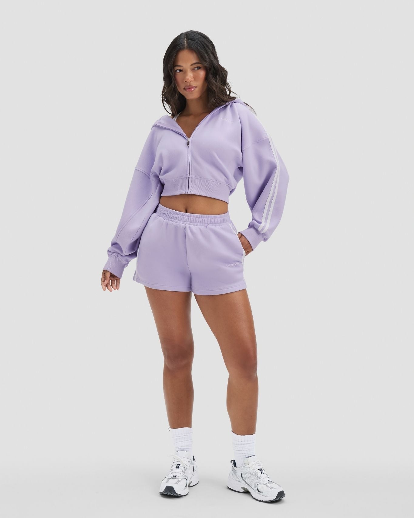 Essential Jersey Stripe Shorts | Lilac