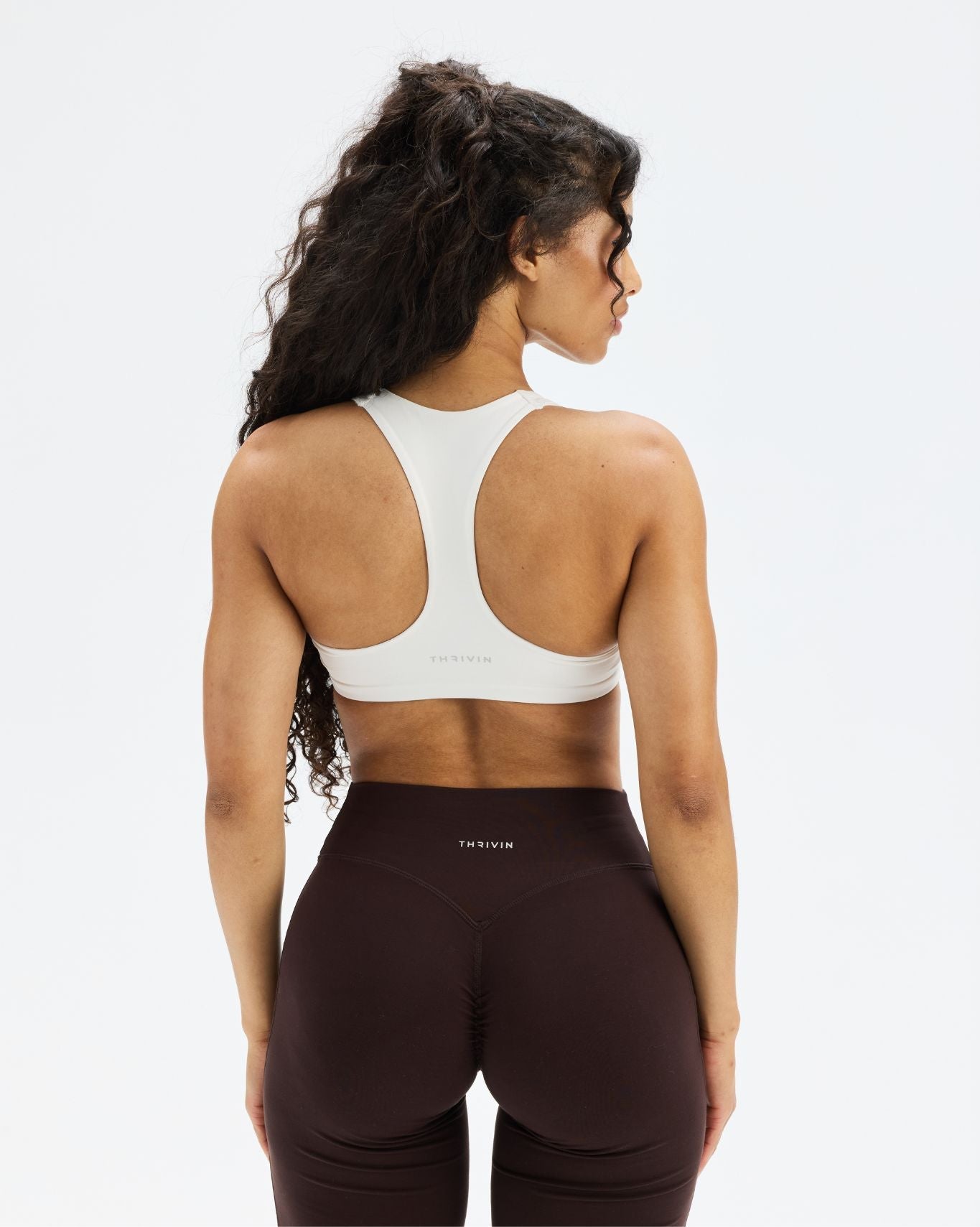 Essence Racer Back Sports Bra | Cream