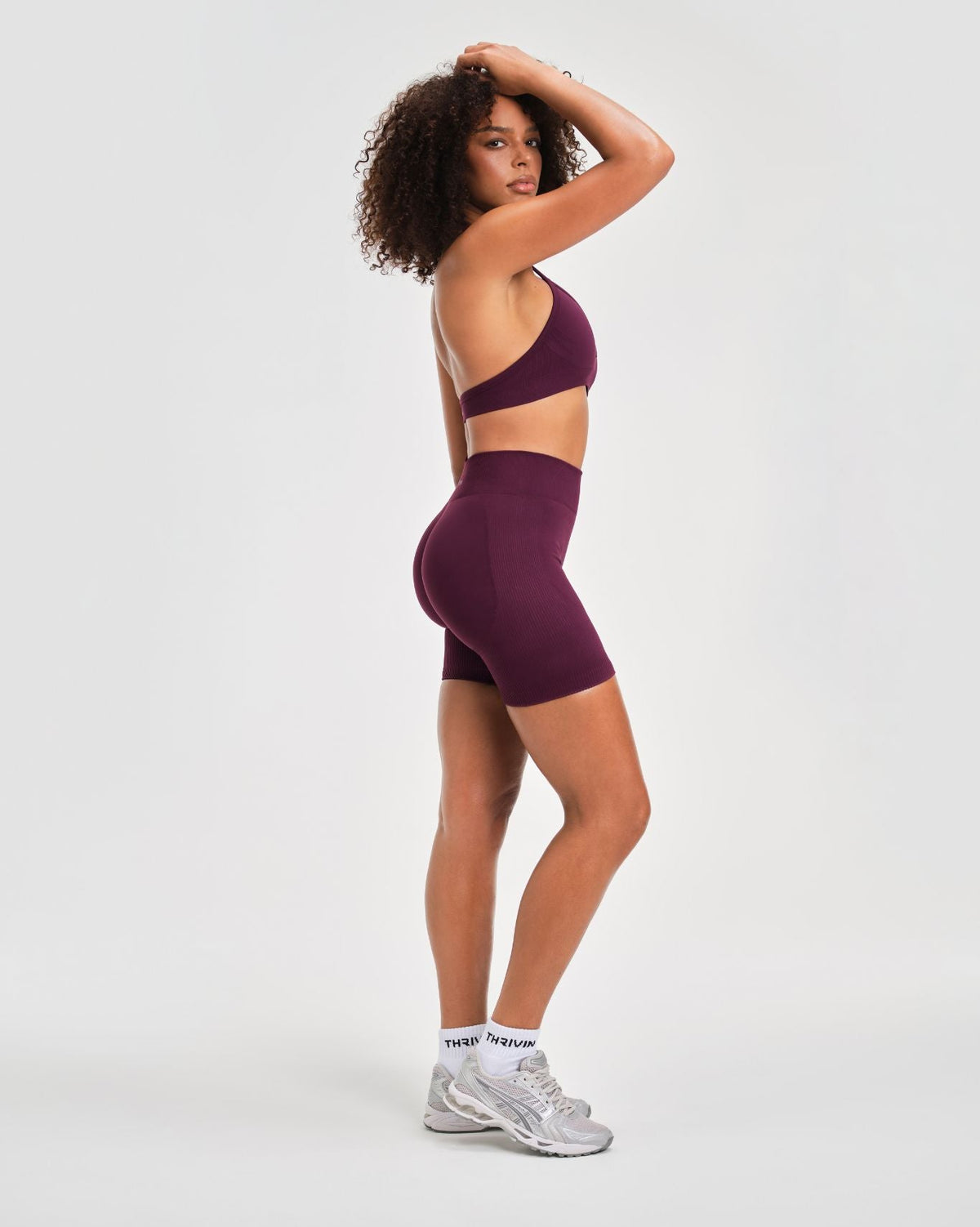 Elevate™ Sculpting Seamless Adjustable Halter Bra | Winter Plum