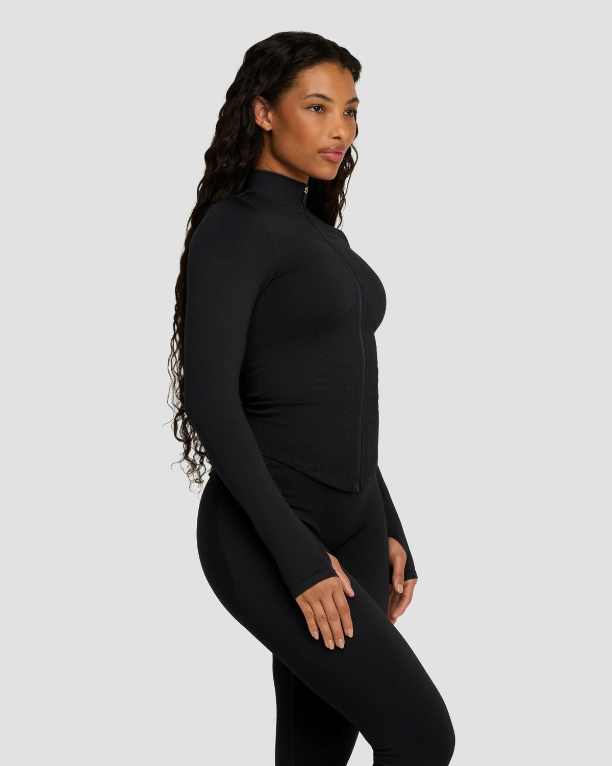 Elevate™ Compression Long Sleeve Jacket | Night Black