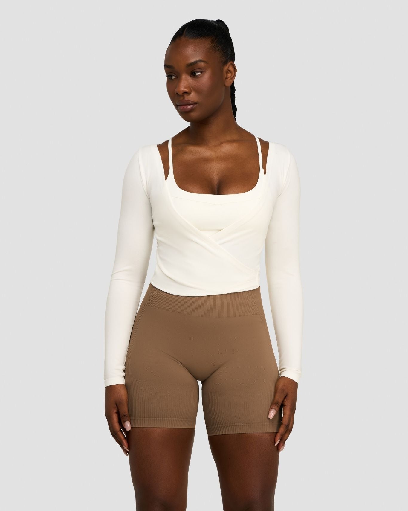 The Essential Collection Wrap Top | Cream