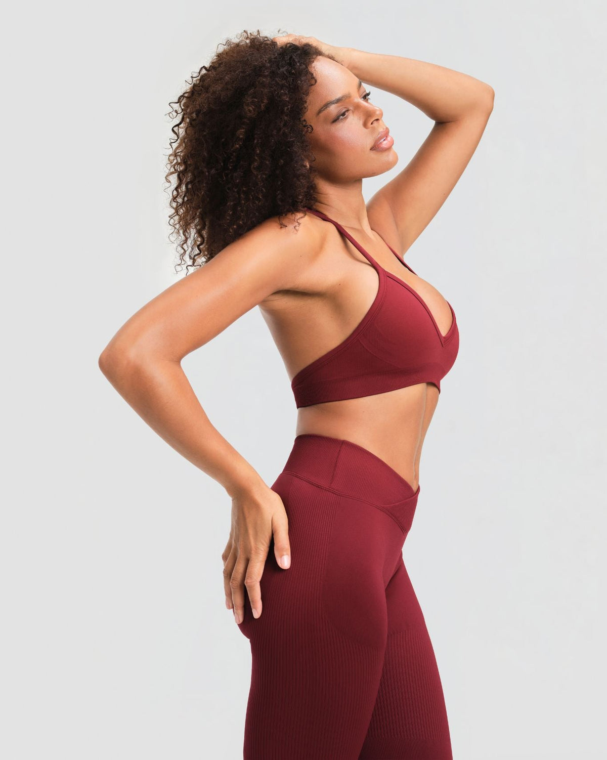 Elevate™ Sculpting Seamless Adjustable Halter Bra | Fine Wine