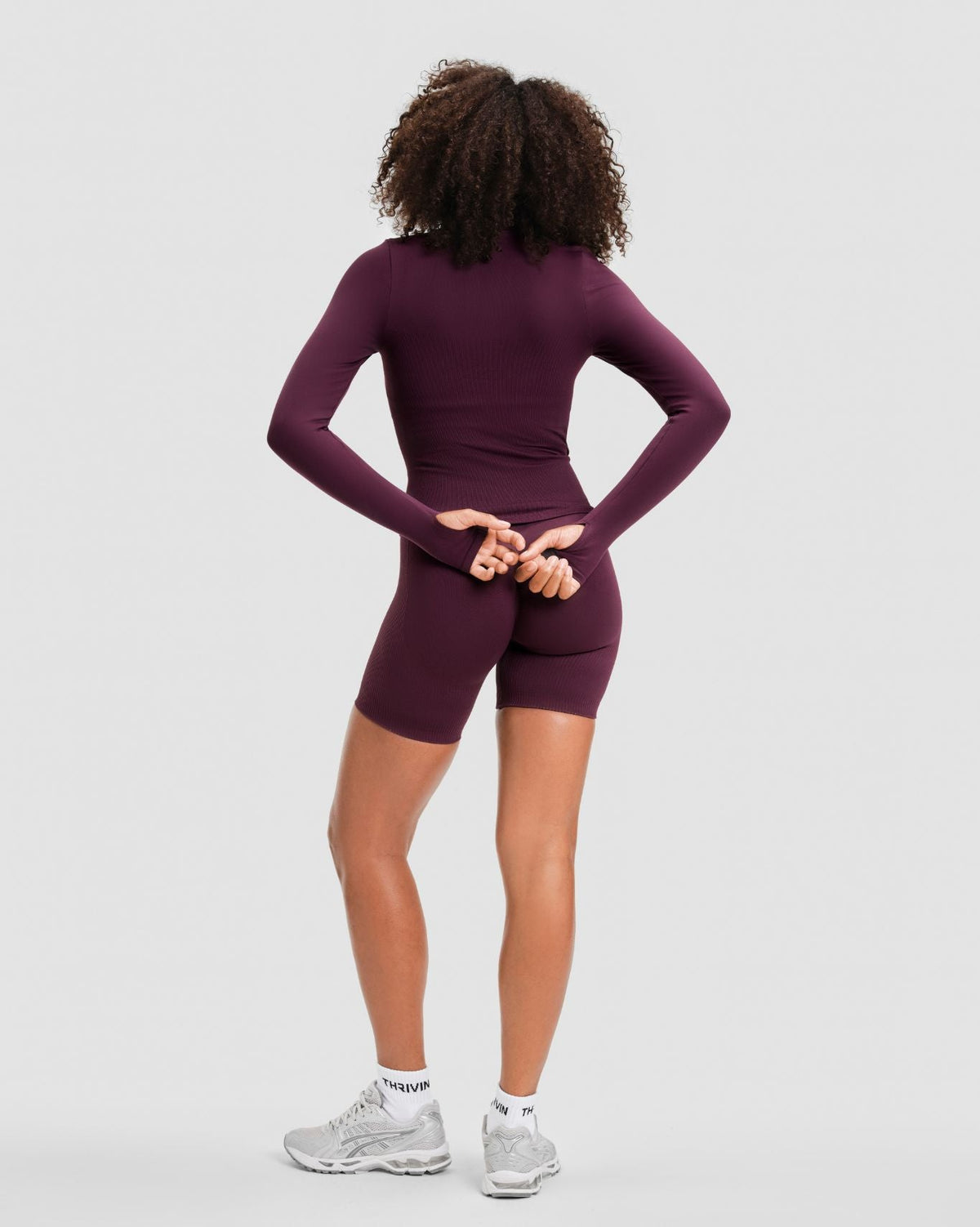Elevate™ Compression Long Sleeve Jacket | Winter Plum
