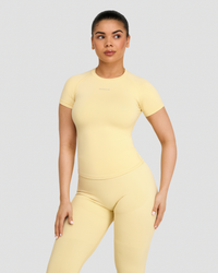 Elevate™ Compression T-Shirt | Golden Butter