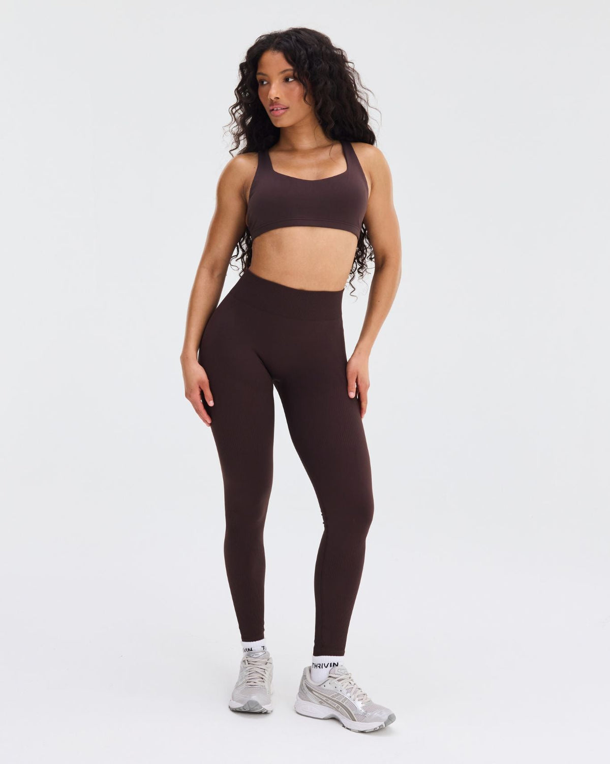 Elevate™ Sculpting Mid Waist Scrunch Leggings | Coffee
