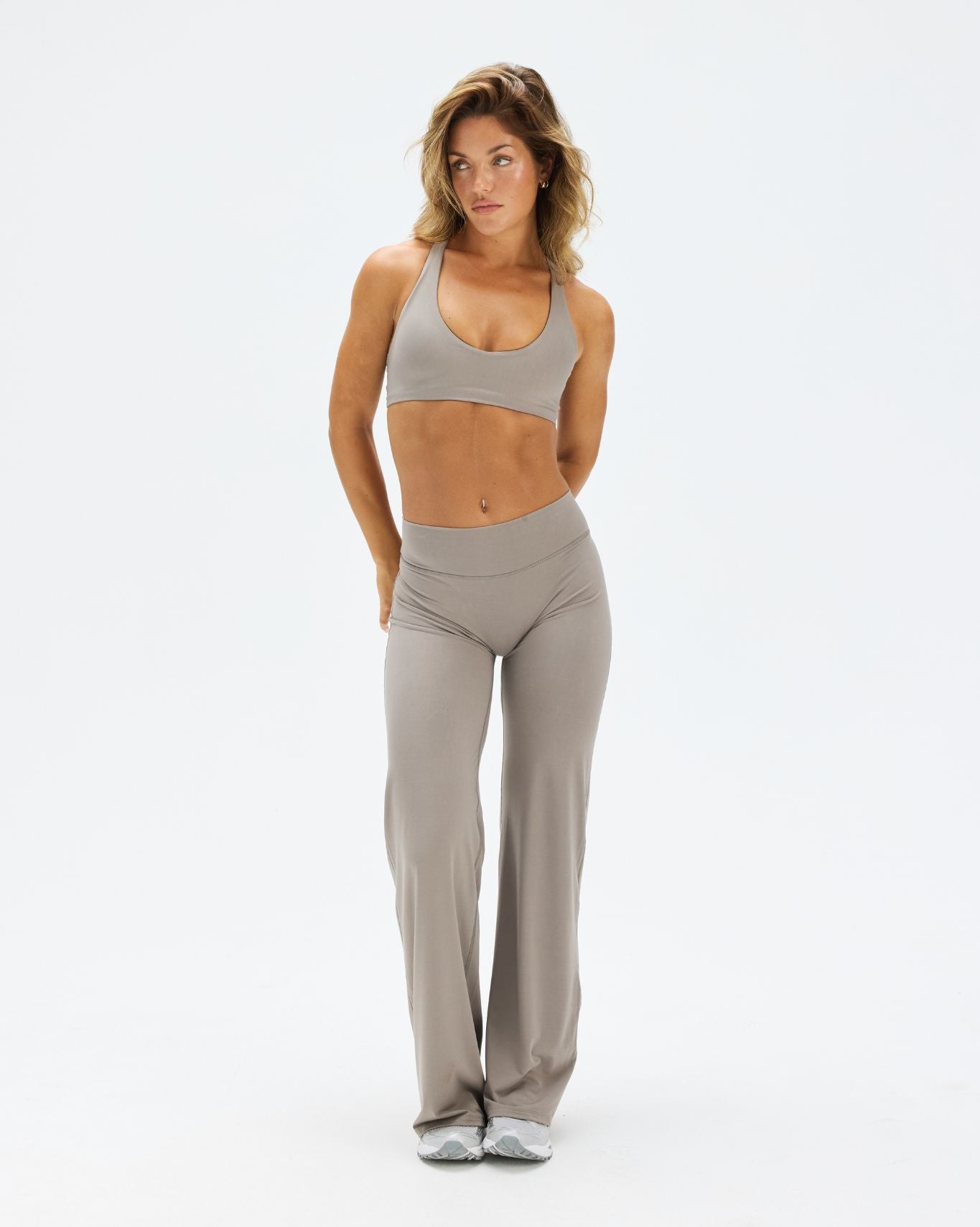 Essence Racer Back Sports Bra | Latte