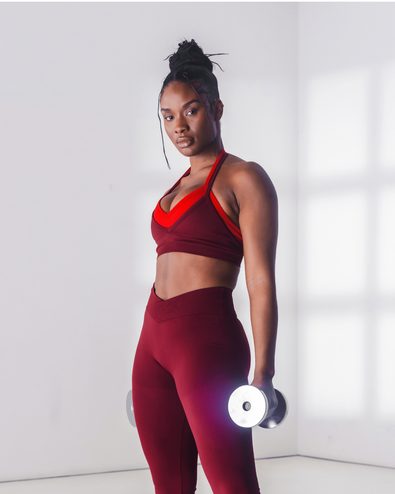 Elevate™ Sculpting Seamless Adjustable Halter Bra | Merlot