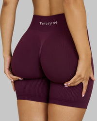 Elevate™ Sculpting Mid Waist Scrunch Shorts | Winter Plum