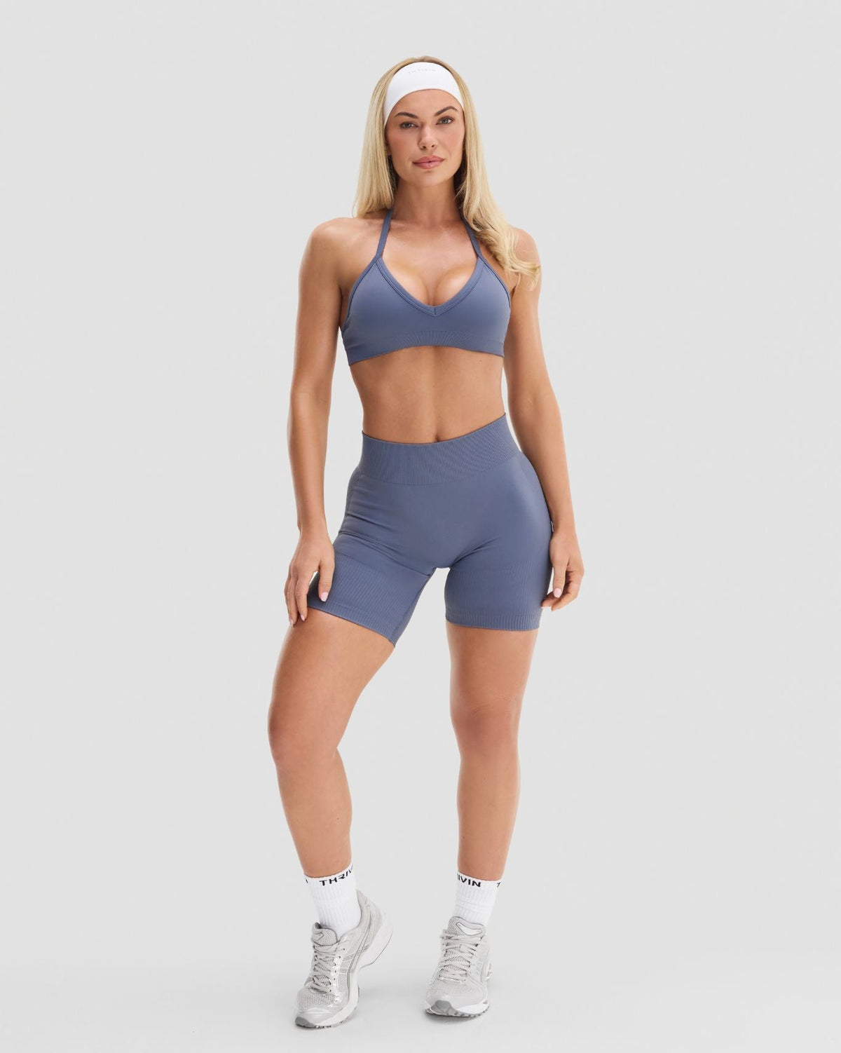 Elevate™ Sculpting Mid Waist Scrunch Shorts | Steel Blue
