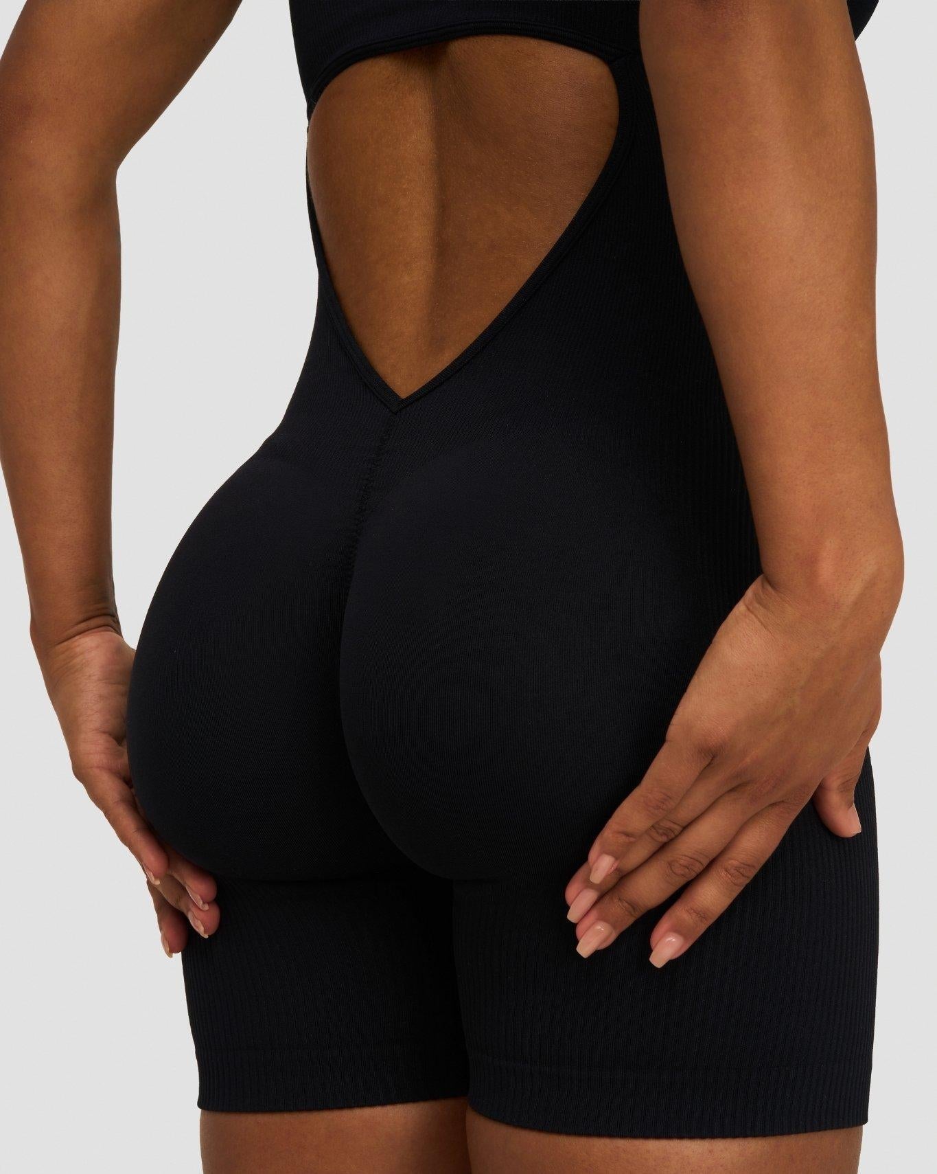 Elevate™ Sculpting Halterneck All In One | Night Black