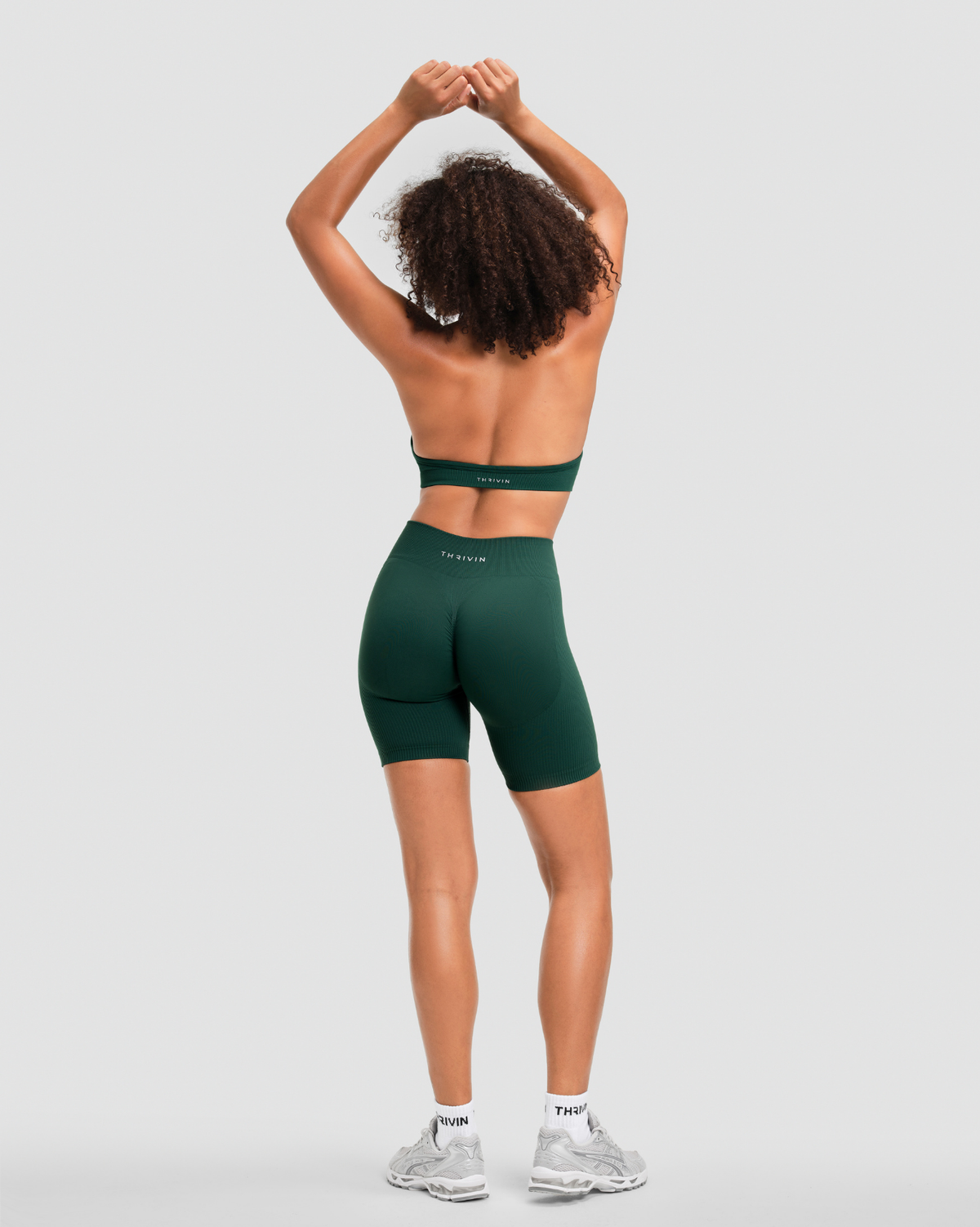 Elevate™ Sculpting Mid Waist Scrunch Shorts | Pine Green