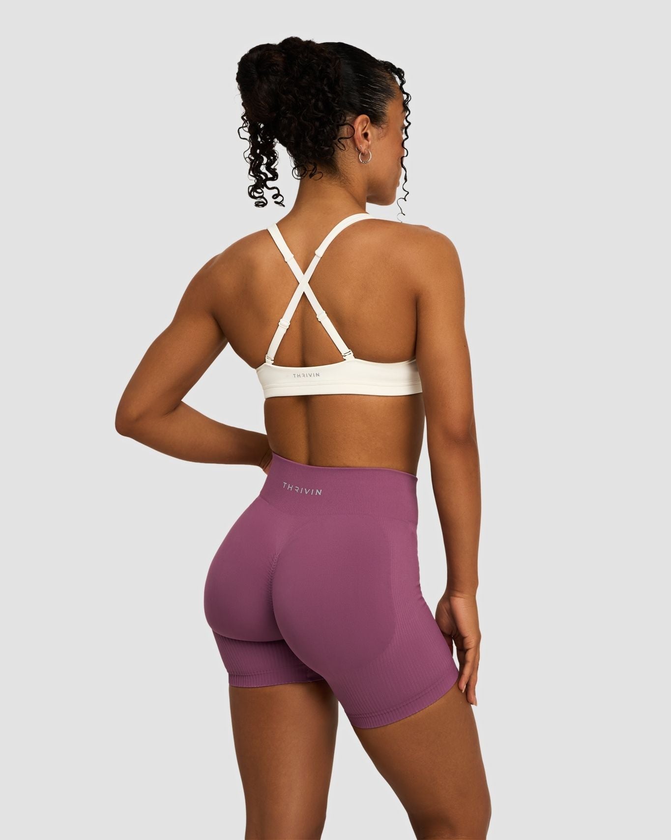 Elevate™ Sculpting Mid Waist Scrunch Shorts | Orchid Mauve