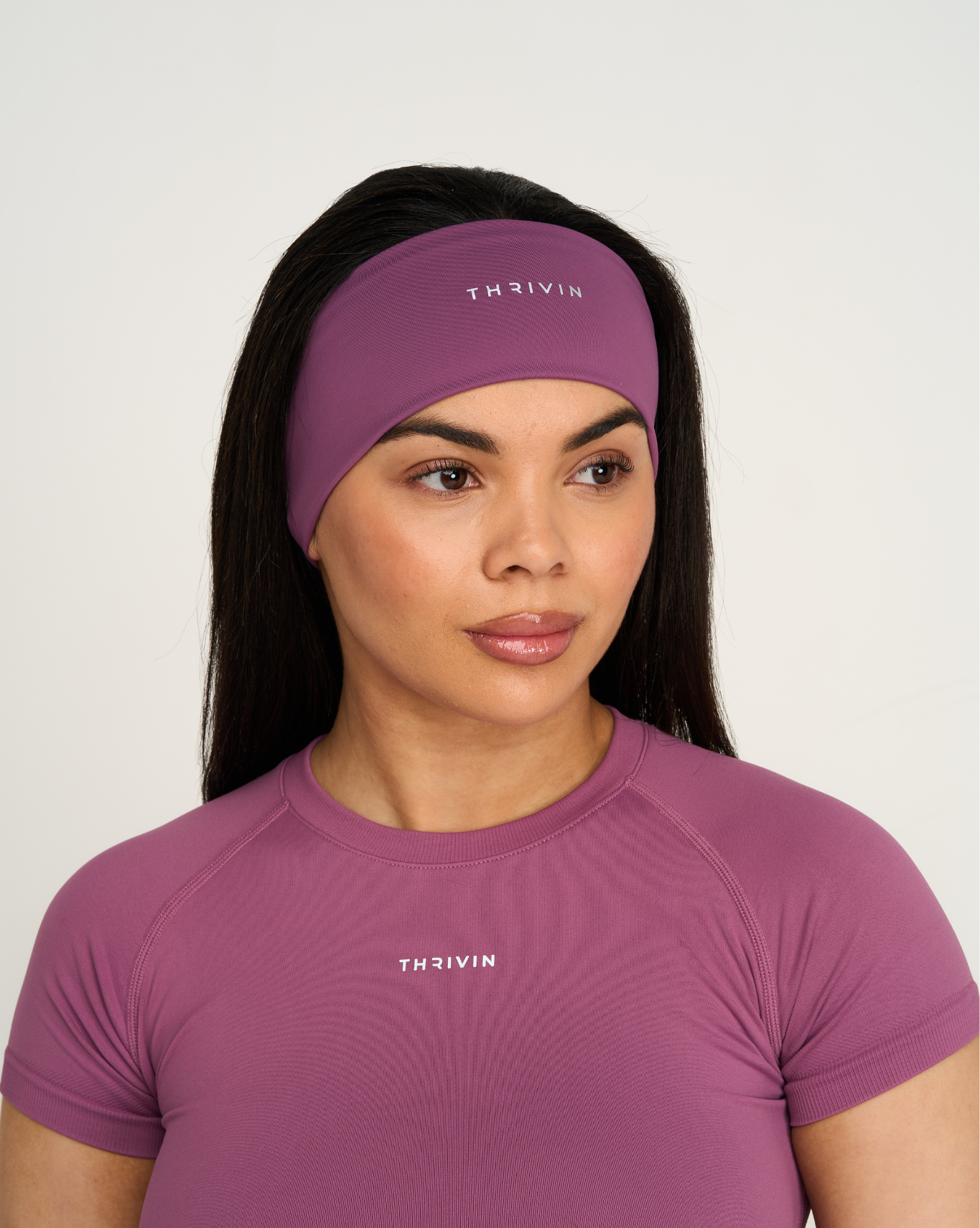 The Essential Collection Chrome Logo Headband | Orchid Mauve